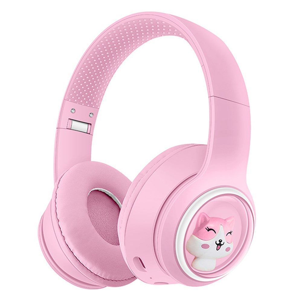 AKZ-06 Tecknat djur Vikbara Over-Ear Bluetooth-hörlurar Spelheadset med låg fördröjning