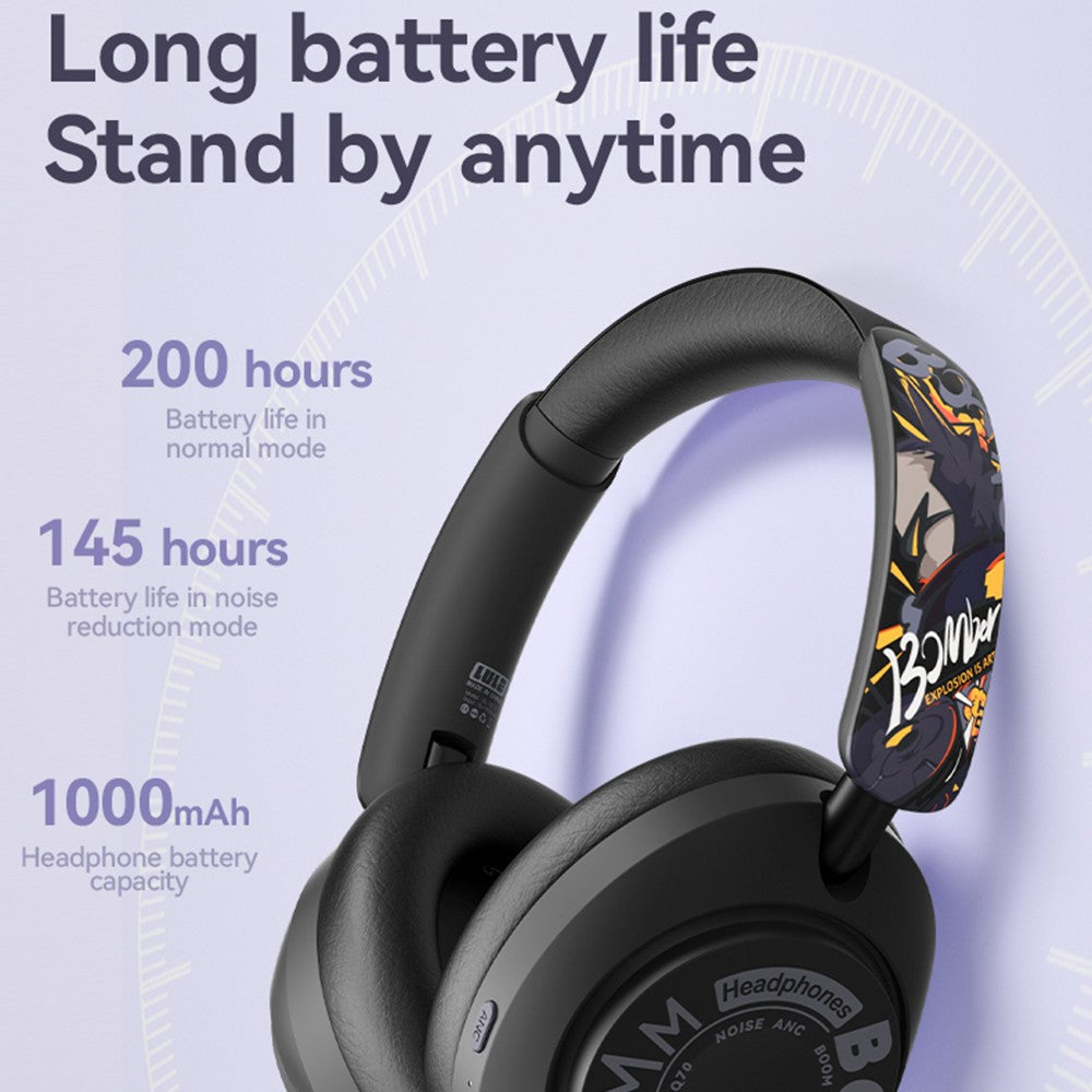 EL-GT3 Bluetooth-compatible Headphones ANC Noise Cancelling Over Ear Wireless Headset ( Standard Version )