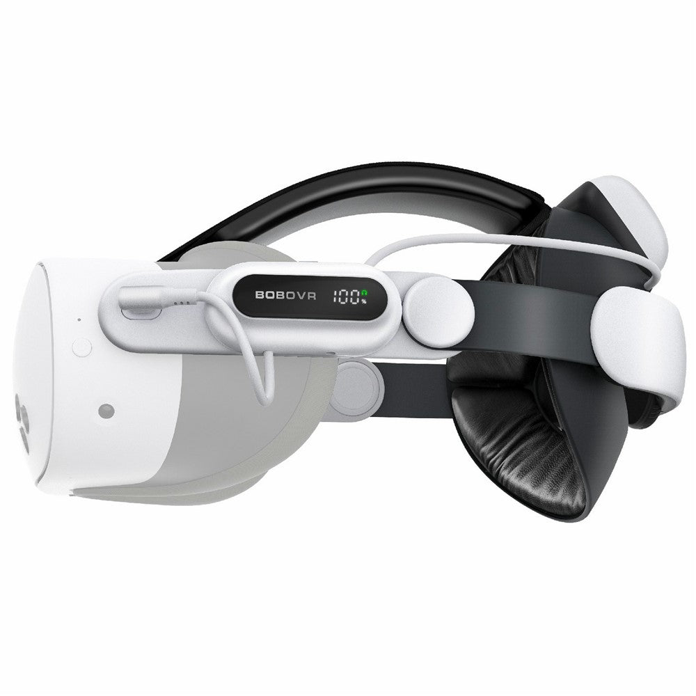 BOBOVR E3 Pro til Meta Quest 3 / 3S Hovedstrop med 10000mAh Batteri VR Headset Hovedbånd