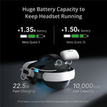 BOBOVR E3 Pro til Meta Quest 3 / 3S Hovedstrop med 10000mAh Batteri VR Headset Hovedbånd