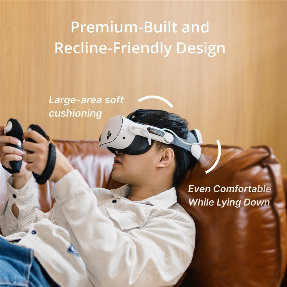 BOBOVR E3 Pro til Meta Quest 3 / 3S Hovedstrop med 10000mAh Batteri VR Headset Hovedbånd