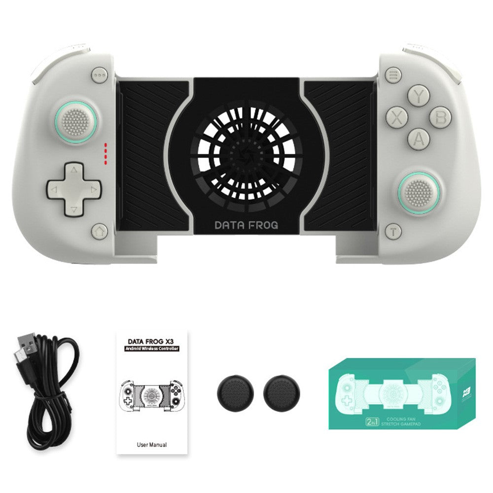 DATA FROG X3 Wireless Bluetooth-Compatible Game Controller with Turbo Function and Cooling Fan for Android / Switch / PC Gaming