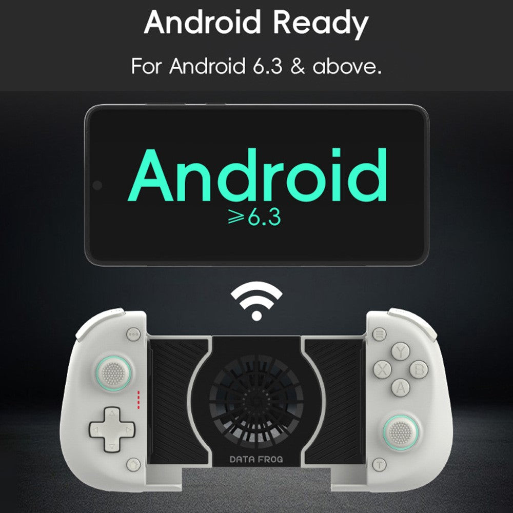 DATA FROG X3 Wireless Bluetooth-Compatible Game Controller with Turbo Function and Cooling Fan for Android / Switch / PC Gaming