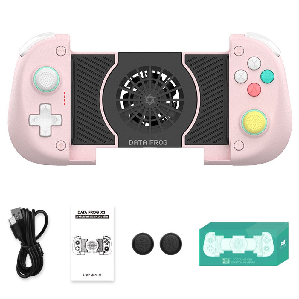 DATA FROG X3 Wireless Bluetooth-Compatible Game Controller with Turbo Function and Cooling Fan for Android / Switch / PC Gaming