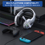 KOTION EACH G9000 Plus Gaming Headset Kablet Computer RGB Belysning Over-Ear Hovedtelefon med Mikrofon