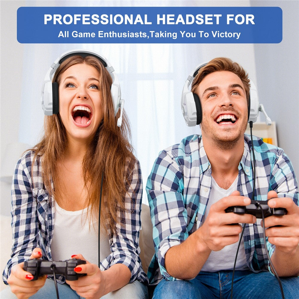 KOTION EACH G9000 Plus Gaming Headset Kablet Computer RGB Belysning Over-Ear Hovedtelefon med Mikrofon