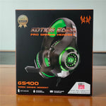 KOTION EACH GS400 LED Light Gaming Headset Kablet Over-Ear Høretelefon med Lydadapterkabel til PC / PS4 / PS5