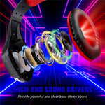 KOTION EACH GS400 LED Light Gaming Headset Kablet Over-Ear Høretelefon med Lydadapterkabel til PC / PS4 / PS5