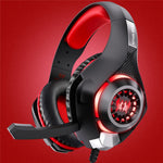 KOTION EACH GS400 LED Light Gaming Headset Kablet Over-Ear Høretelefon med Lydadapterkabel til PC / PS4 / PS5