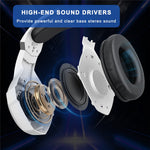 KOTION EACH GS450 Gaming Headset til PS4 / PS5 / PC RGB Kablet Over-Ear Høretelefon med Adapterkabel