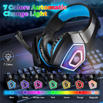 KOTION EACH V-1 Gaming Headset RGB Light Wired Computer Headphone with Adapter Cable