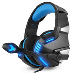 KOTION EACH V-3 Wired Gaming Headset for PS4 / PS5 LED Light Heavy Bass Over-Ear Headphone with Adapter Cable