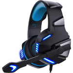 KOTION EACH V-3 Wired Gaming Headset for PS4 / PS5 LED Light Heavy Bass Over-Ear Headphone with Adapter Cable