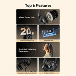 VENTION NBBB0 Soundmate S11 Wireless Headphones BT On-Ear Headset with Microphone for Home / Office