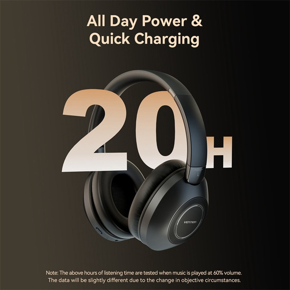VENTION NBBB0 Soundmate S11 Wireless Headphones BT On-Ear Headset with Microphone for Home / Office