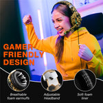 KOTION EACH G9000 Pro Camouflage Pattern Gaming Headset for PC Wired Headphones with Mic and LED Light