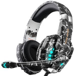 KOTION EACH G9000 Pro Camouflage Pattern Gaming Headset for PC Wired Headphones with Mic and LED Light