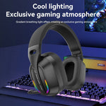 GT100 2.4G / Bluetooth-Compatible / Wired Gaming Headset RGB Light E-Sports Music Over-ear Headphone