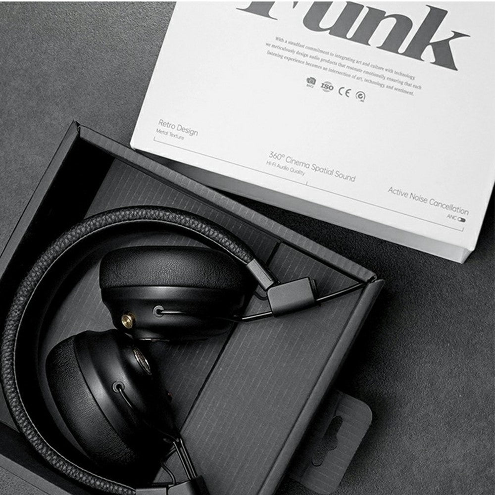 FUNK High Fidelity ANC Bluetooth-Compatible Headphone Surround Sound Headset with AAC Codec and Microphone