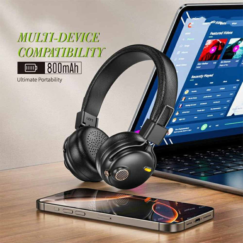 FUNK High Fidelity ANC Bluetooth-Compatible Headphone Surround Sound Headset with AAC Codec and Microphone