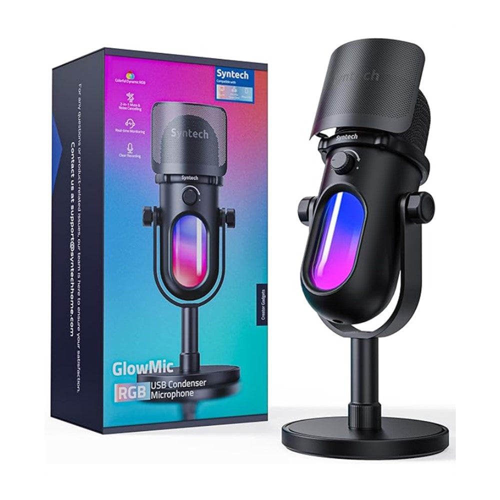 SYNTECH M100 RGB Capacitor Gaming Microphone HiFi Recording Studio-Level Audio Mic for Gaming / Live Streaming