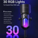 SYNTECH M100 RGB Capacitor Gaming Microphone HiFi Recording Studio-Level Audio Mic for Gaming / Live Streaming