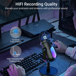 SYNTECH M100 RGB Capacitor Gaming Microphone HiFi Recording Studio-Level Audio Mic for Gaming / Live Streaming