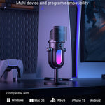 SYNTECH M100 RGB Capacitor Gaming Microphone HiFi Recording Studio-Level Audio Mic for Gaming / Live Streaming