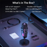 SYNTECH M100 RGB Capacitor Gaming Microphone HiFi Recording Studio-Level Audio Mic for Gaming / Live Streaming