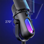 SYNTECH M100 RGB Capacitor Gaming Microphone HiFi Recording Studio-Level Audio Mic for Gaming / Live Streaming
