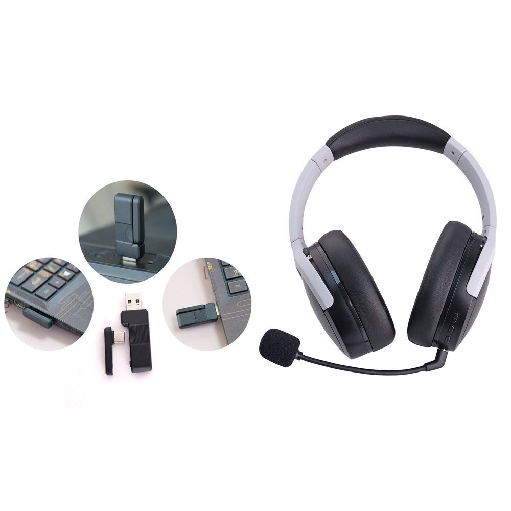 DOBE FOMIS ELECTRONICS TP5-5515 trådløst gamingheadset 2.4G Bluetooth-kompatible hovedtelefoner med RGB LED-mikrofon til PS5/PS4/Nintendo Switch/PC