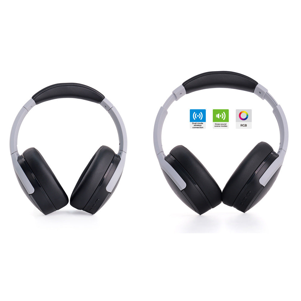 DOBE FOMIS ELECTRONICS TP5-5515 trådløst gamingheadset 2.4G Bluetooth-kompatible hovedtelefoner med RGB LED-mikrofon til PS5/PS4/Nintendo Switch/PC