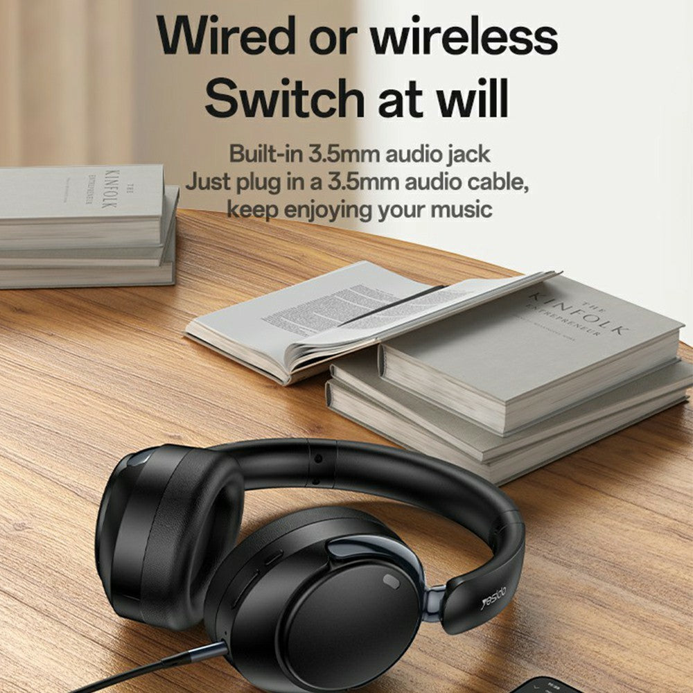 YESIDO EP11 Trådløse Hovedtelefoner ANC+ENC Bluetooth-kompatibelt Over-Ear Headset med Mikrofon