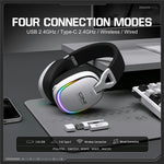 ONIKUMA GT805 4 Modes Wireless / Wired Gaming Headset Over-Ear Headphones with RGB Light