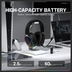 ONIKUMA GT836 Wireless Gaming Headset 4 Mode Bluetooth-Compatible Headphones with Noise Cancelling Microphone