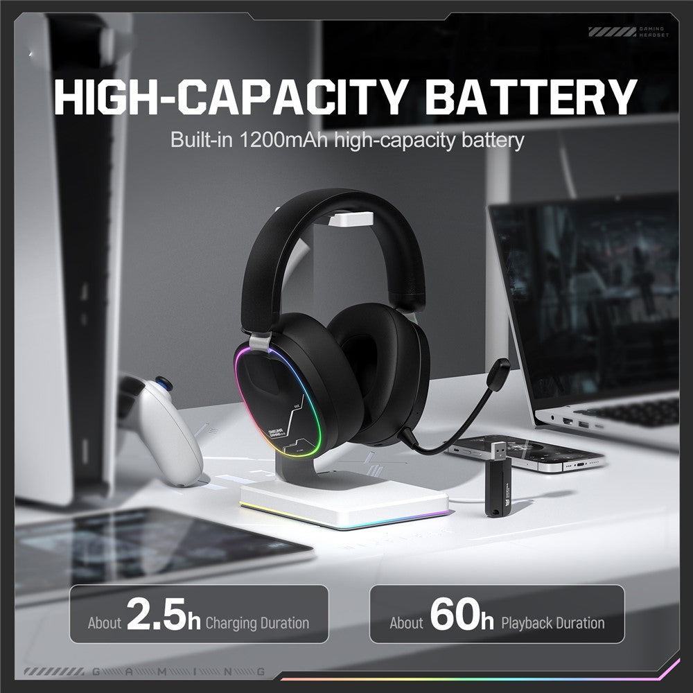 ONIKUMA GT836 Wireless Gaming Headset 4 Mode Bluetooth-Compatible Headphones with Noise Cancelling Microphone