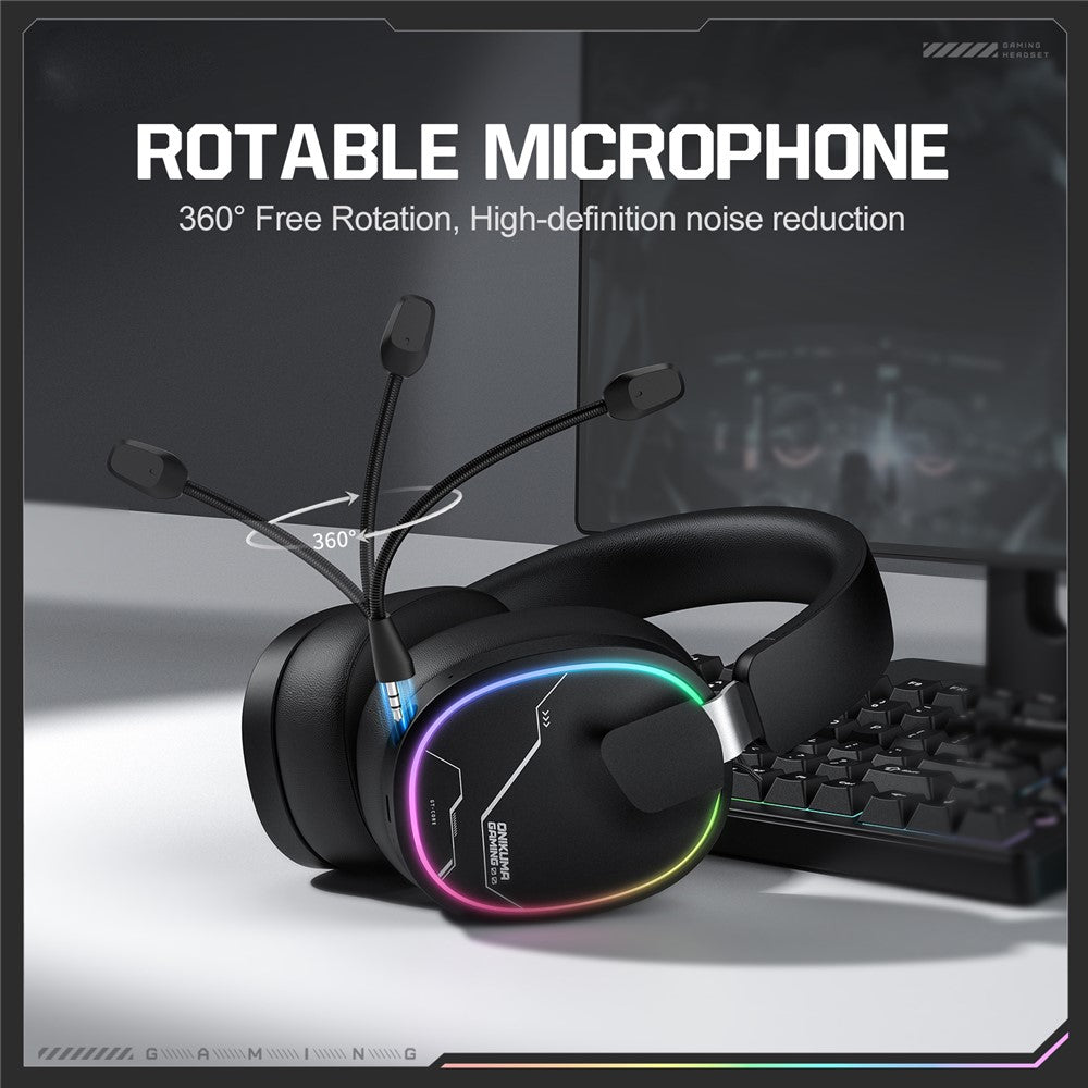 ONIKUMA GT836 Wireless Gaming Headset 4 Mode Bluetooth-Compatible Headphones with Noise Cancelling Microphone
