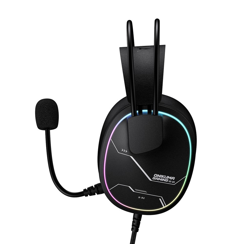 ONIKUMA X91 Gaming Headset Wired Over-Ear Headphones with Microphone RGB LED For PC  /  PS5  /  Gaming