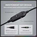 ONIKUMA X91 Gaming Headset Wired Over-Ear Headphones with Microphone RGB LED For PC  /  PS5  /  Gaming