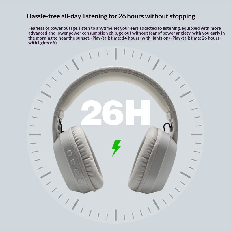 B500 Wireless Bluetooth-compatible Over Ear Headphones Deep Bass Gaming Headset with RGB Light
