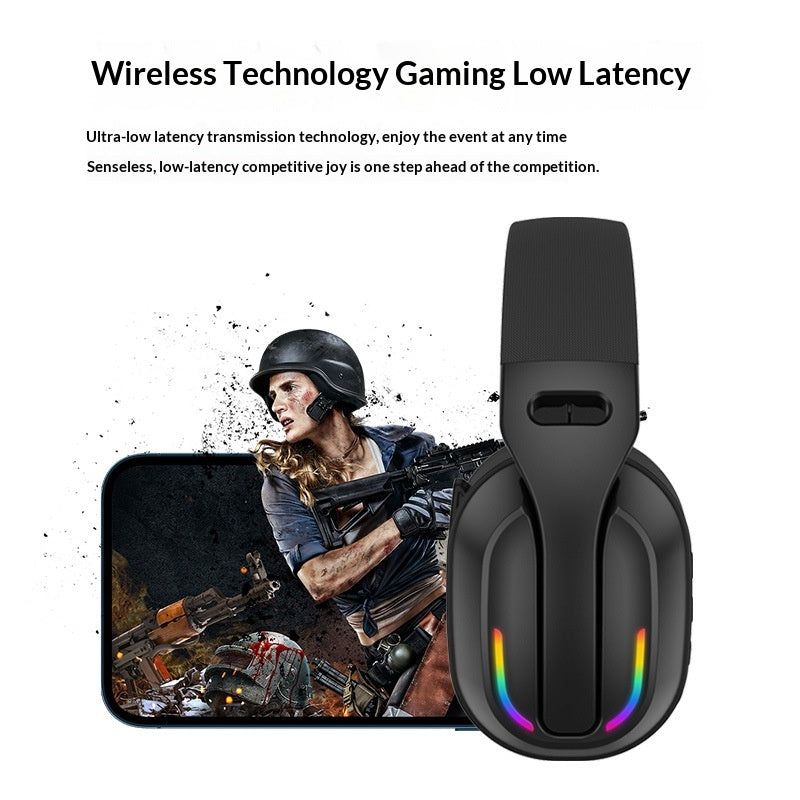 B500 Wireless Bluetooth-compatible Over Ear Headphones Deep Bass Gaming Headset with RGB Light
