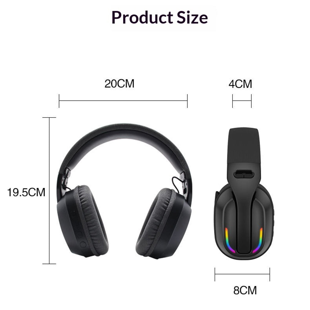 B500 Wireless Bluetooth-compatible Over Ear Headphones Deep Bass Gaming Headset with RGB Light