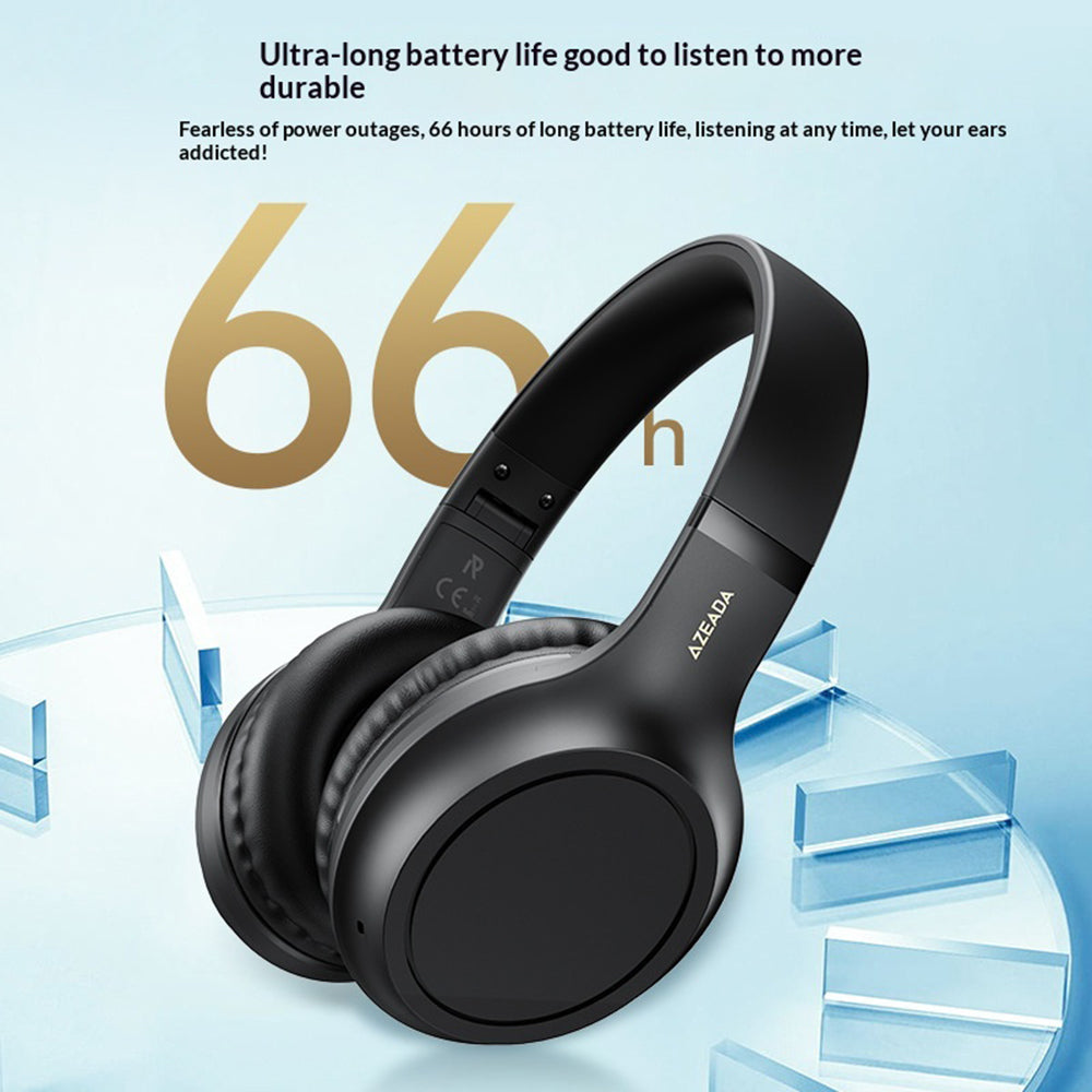AZEADA Z-BH03 Wireless Headphones 40mm Driver Surround Sound Bluetooth-compatible 5.4 Headset