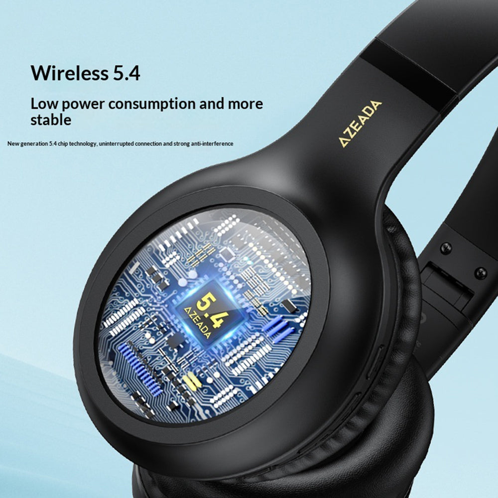 AZEADA Z-BH03 Wireless Headphones 40mm Driver Surround Sound Bluetooth-compatible 5.4 Headset