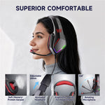 KOTION EACH G5000 Gaming Headset with Mic 7.1 Surround Sound RGB LED Headphones for PS4  /  PS5  /  PC  /  Xbox