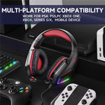 KOTION EACH G5000 Gaming Headset with Mic 7.1 Surround Sound RGB LED Headphones for PS4  /  PS5  /  PC  /  Xbox
