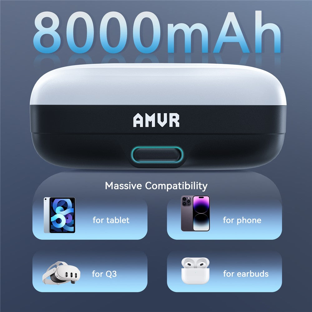 AMVR BP1 8000mAh Batteripakke Hot-swappable Magnetisk Powerbank til VR-headset Telefon Tablet