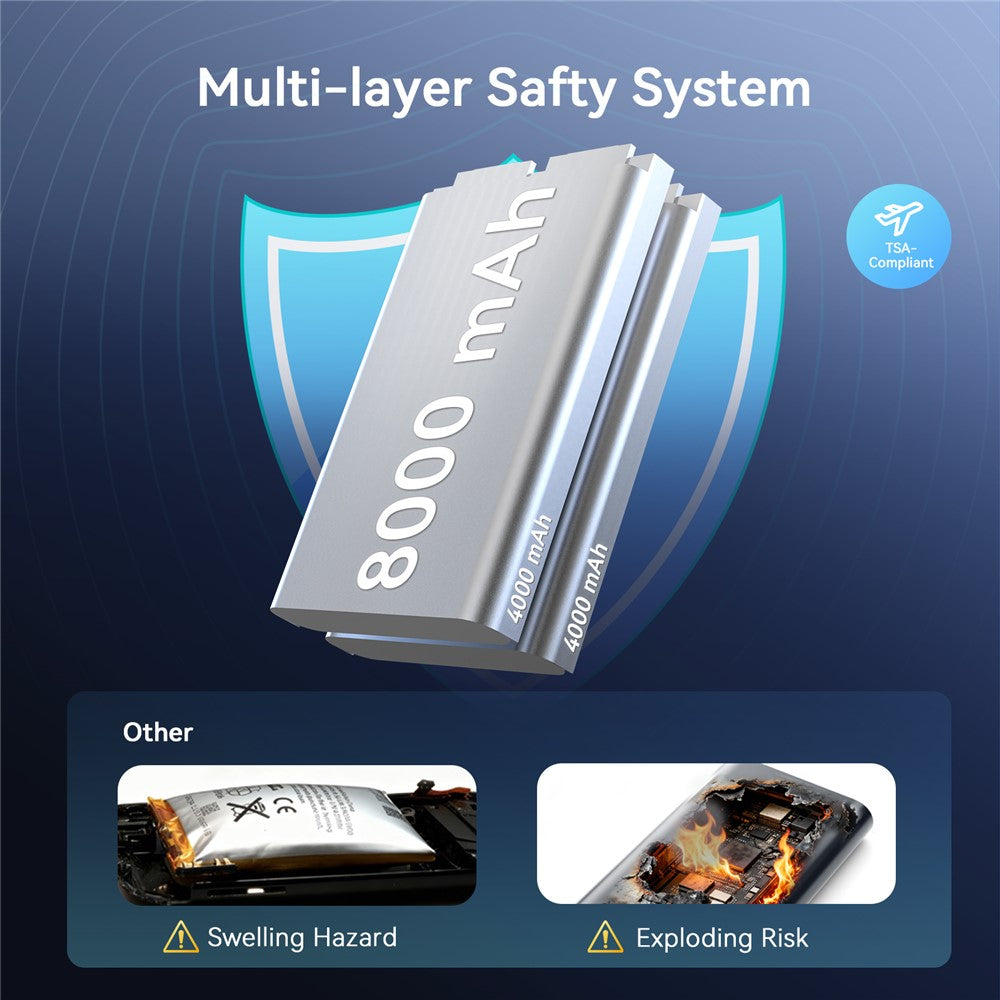 AMVR BP1 8000mAh Batteripakke Hot-swappable Magnetisk Powerbank til VR-headset Telefon Tablet