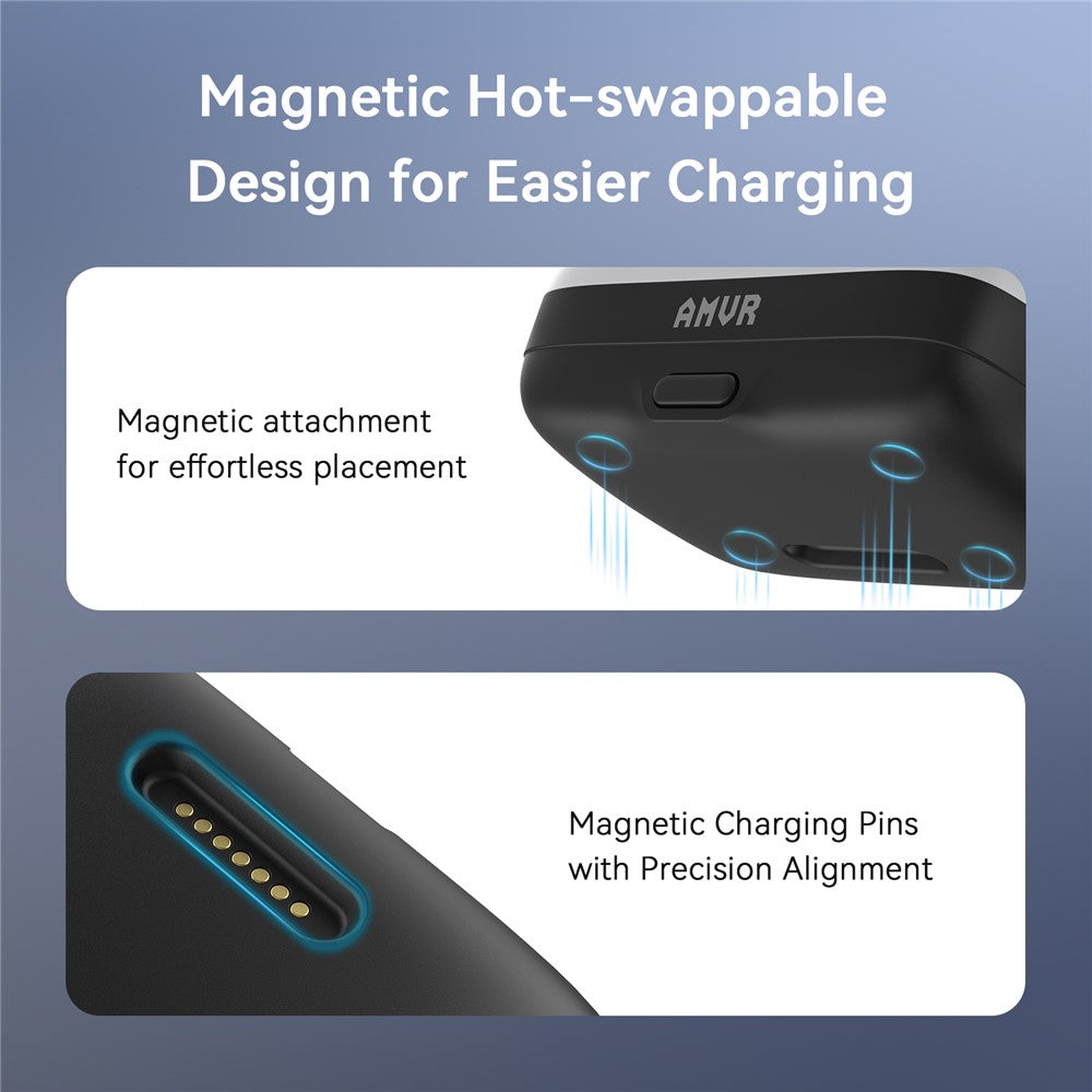 AMVR BP1 8000mAh Batteripakke Hot-swappable Magnetisk Powerbank til VR-headset Telefon Tablet