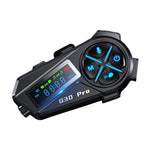 Q30 Pro Motorcykelhjelm med Blød Mikrofon Bluetooth-kompatibel Intercom 1000mAh LED-skærm IP56 Vandtæt Hjelmheadset